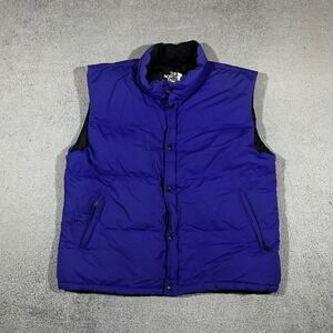 90s Vintage The North Face Down Vest Men's Medium Blue Puffer Vest #2101